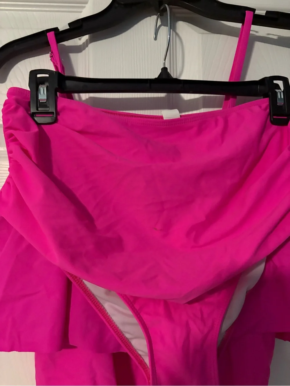 Pink Ruffled Tankini Top & Bottom - Picture 3 of 4